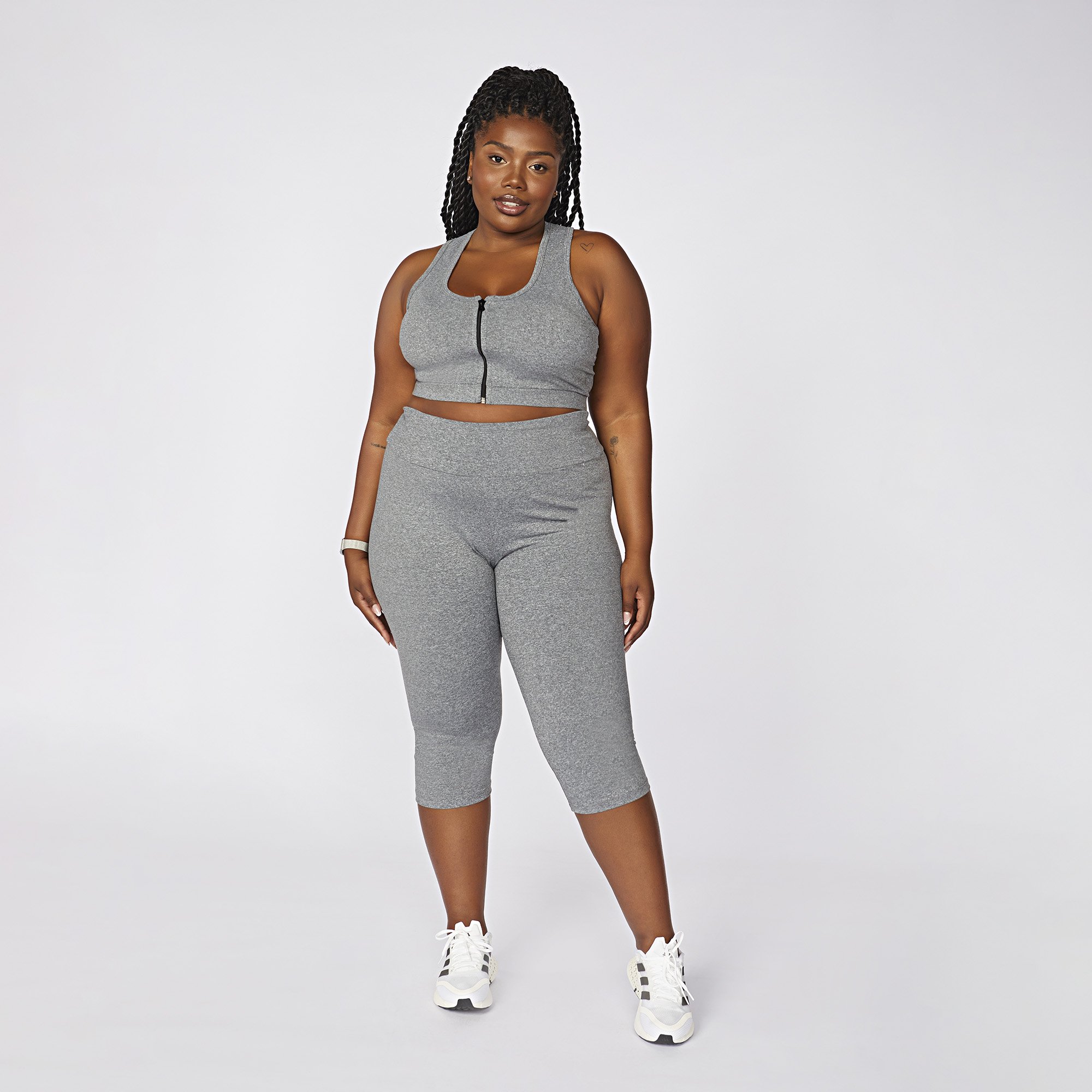 Top Iduna Plus Size em Poliamida com Ziper